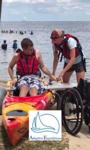 Transfer from kayak to wheelchair